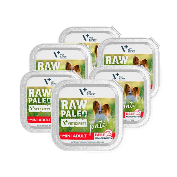 RAW PALEO PATE MINI ADULT BEEF 6x150g