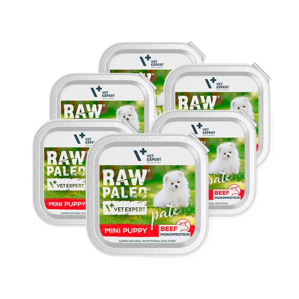 RAW PALEO PATE MINI PUPPY BEEF 6x150g