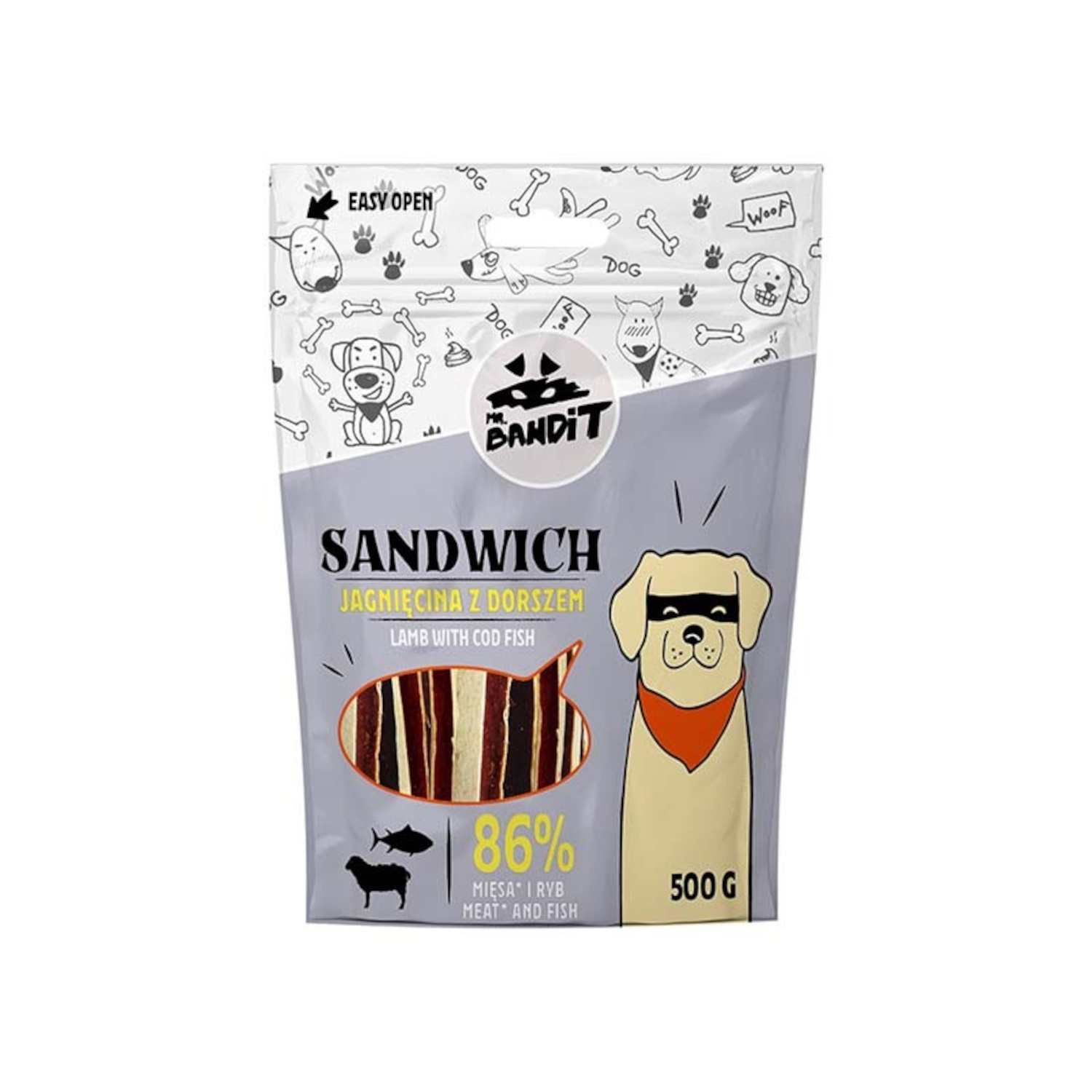 MR. BANDIT SANDWICH - jagnięcina z dorszem