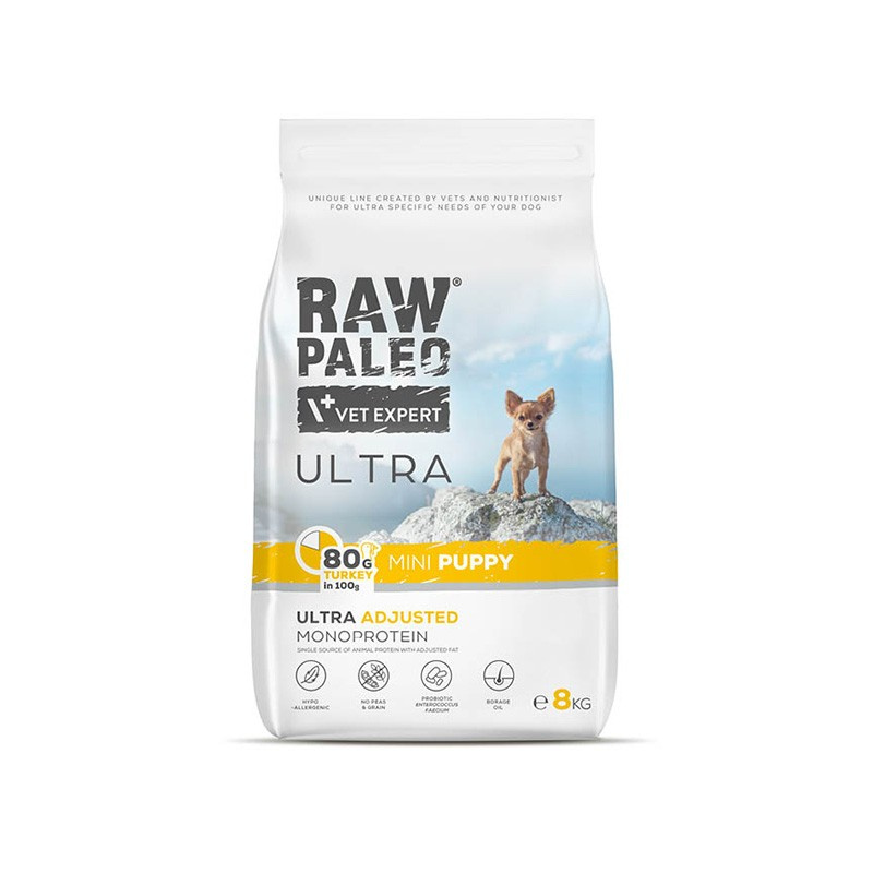 RAW PALEO ULTRA TURKEY PUPPY MINI - sucha karma z indykiem dla szczeniąt ras małych RAW PALEO ULTRA TURKEY PUPPY MINI - sucha karma z indykiem dla szczeniąt ras małych