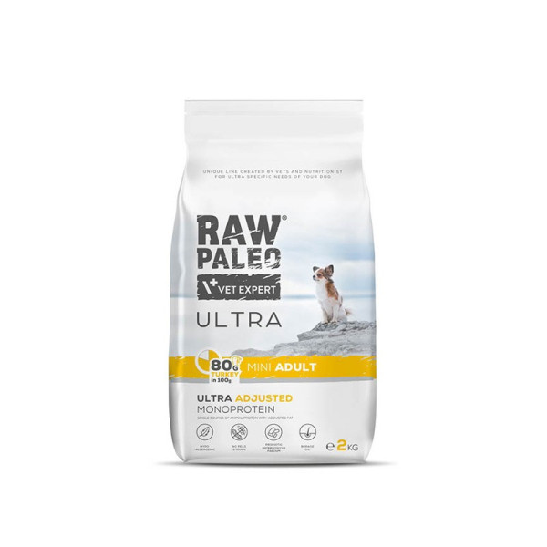 RAW PALEO ULTRA TURKEY ADULT MINI - sucha karma z indykiem dla psów dorosłych ras małych