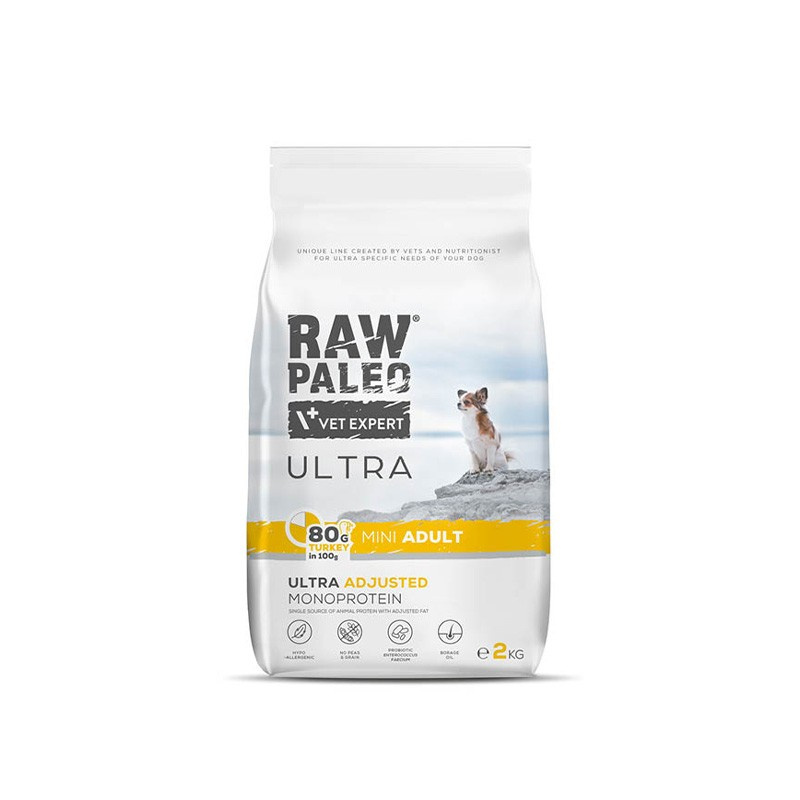 RAW PALEO ULTRA TURKEY ADULT MINI - sucha karma z indykiem dla psów dorosłych ras małych RAW PALEO ULTRA TURKEY ADULT MINI - sucha karma z indykiem dla psów dorosłych ras małych