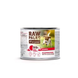 RAW PALEO BEEF&RABBIT PUPPY CAN - mokra karma dla szczeniąt duoproteina wołowina z królikiem