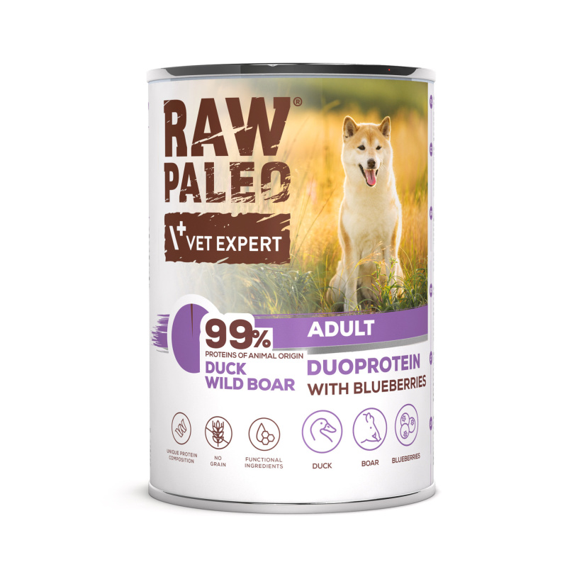 Raw Paleo Duck&Boar Adult Can 400g