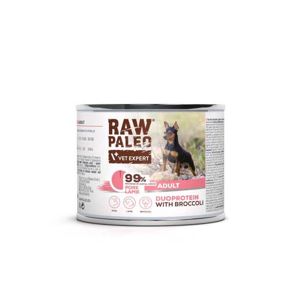 RAW PALEO PORK&LAMB ADULT CAN - mokra karma dla psów dorosłych duoproteina wieprzowina z jagnięciną