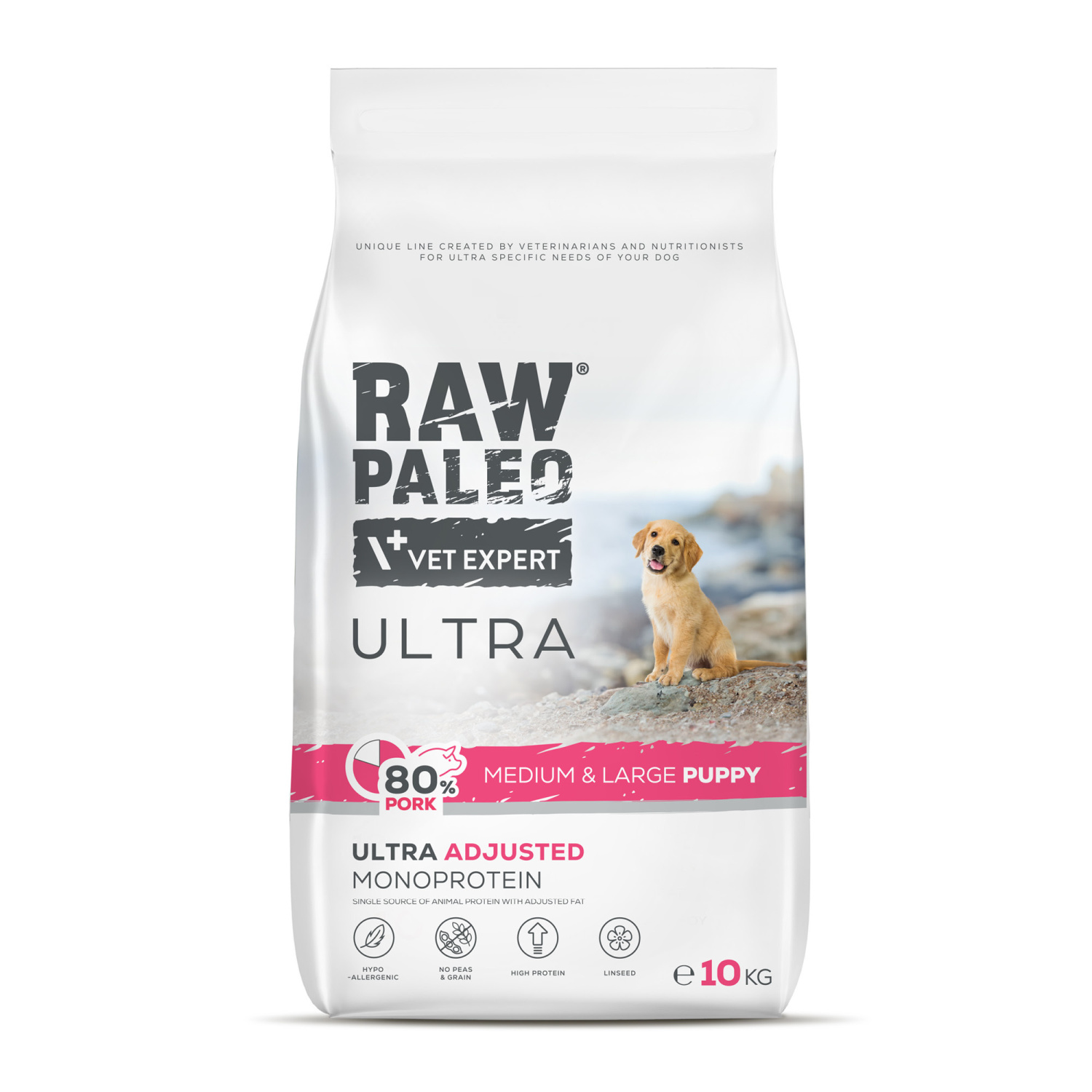 RAW PALEO ULTRA PORK PUPPY MEDIUM/LARGE - sucha karma z wieprzowiną dla szczeniąt ras średnich i dużych RAW PALEO ULTRA PORK PUPPY MEDIUM/LARGE - sucha karma z wieprzowiną dla szczeniąt ras średnich i dużych