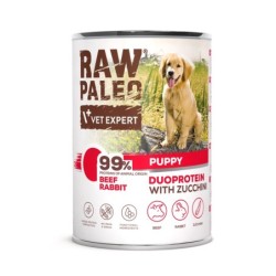 Raw Paleo Beef&Rabbit Puppy Can 12x400g - mokra karma dla szczeniąt duoproteina wołowina z królikiem