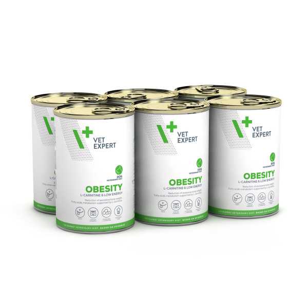 VET EXPERT OBESITY DOG 6x400g - mokra karma weterynaryjna dla psów