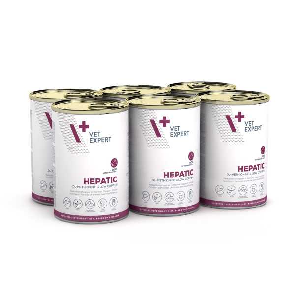 VET EXPERT HEPATIC DOG 6x400g - mokra karma weterynaryjna dla psów