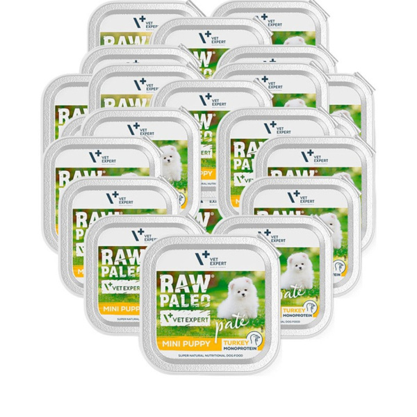 RAW PALEO PATE MINI PUPPY TURKEY 24x150g - mokra karma dla szczeniąt - indyk