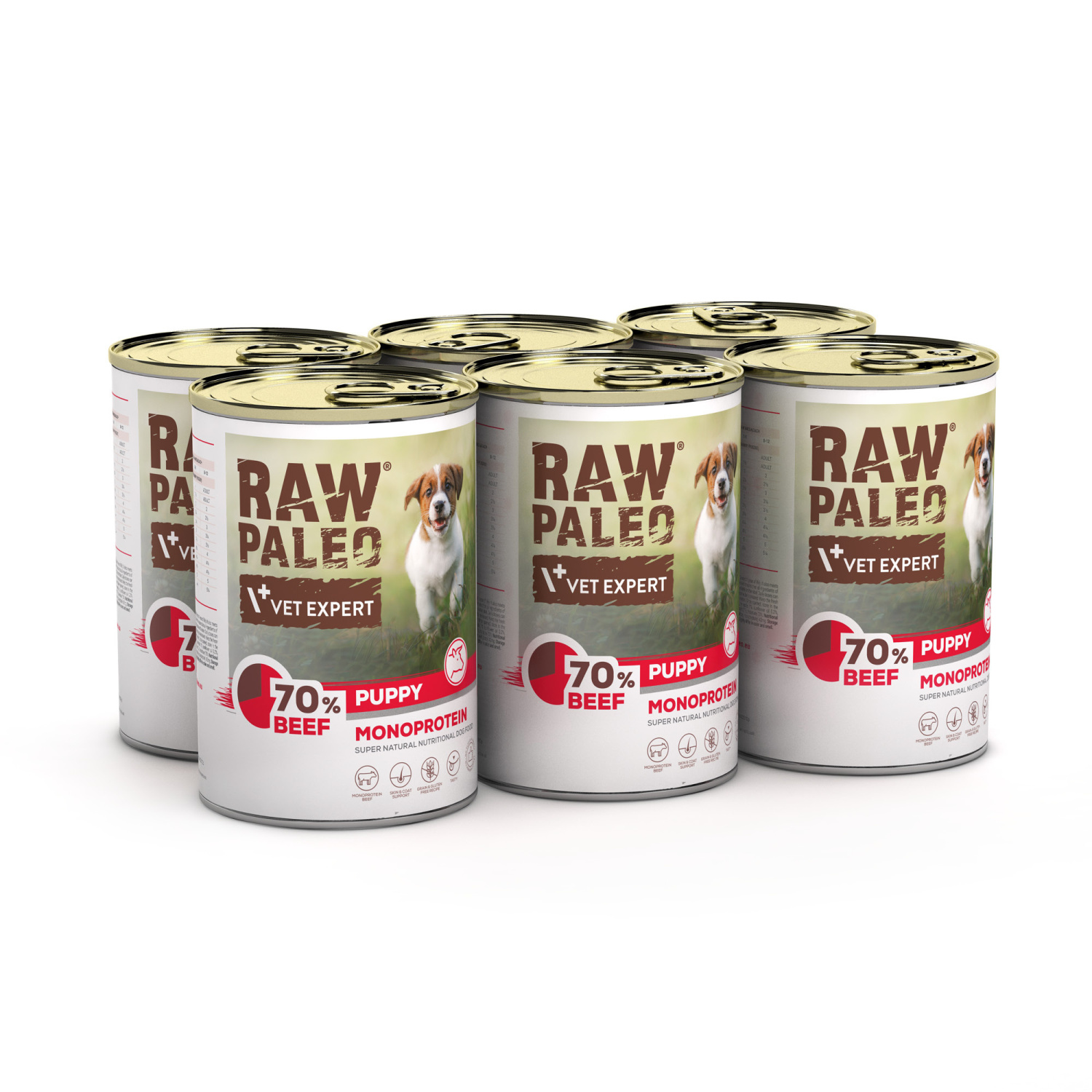 RAW PALEO PUPPY BEEF 6x400g - mokra karma dla szczeniąt monoproteina z wołowiną RAW PALEO PUPPY BEEF 6x400g - mokra karma dla szczeniąt monoproteina z wołowiną