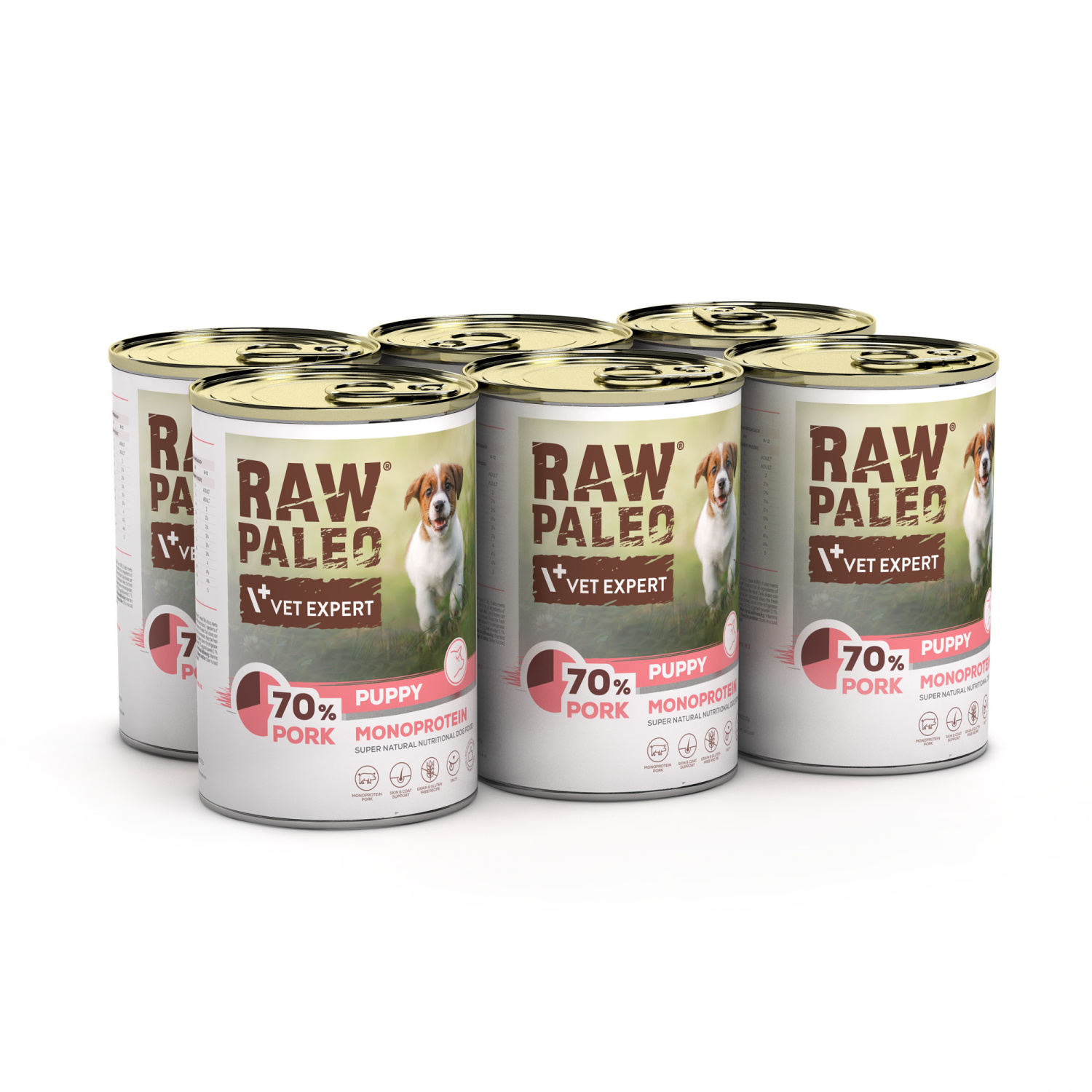 RAW PALEO PUPPY PORK 6x400g - mokra karma dla szczeniąt monoproteina z wieprzowiną RAW PALEO PUPPY PORK 6x400g - mokra karma dla szczeniąt monoproteina z wieprzowiną