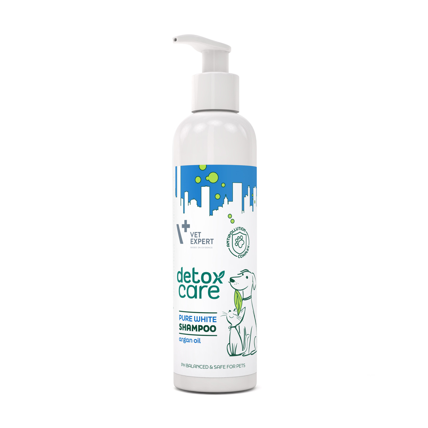 VET EXPERT Detox Care Pure White Shampoo - szampon dla psów i kotów z jasną sierścią 250 ml