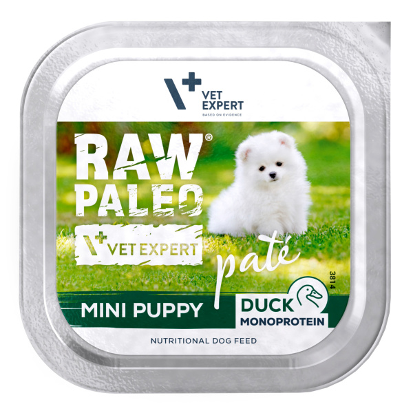 RAW PALEO DUCK PATE MINI PUPPY - mokra karma dla szczeniąt - kaczka 150 g