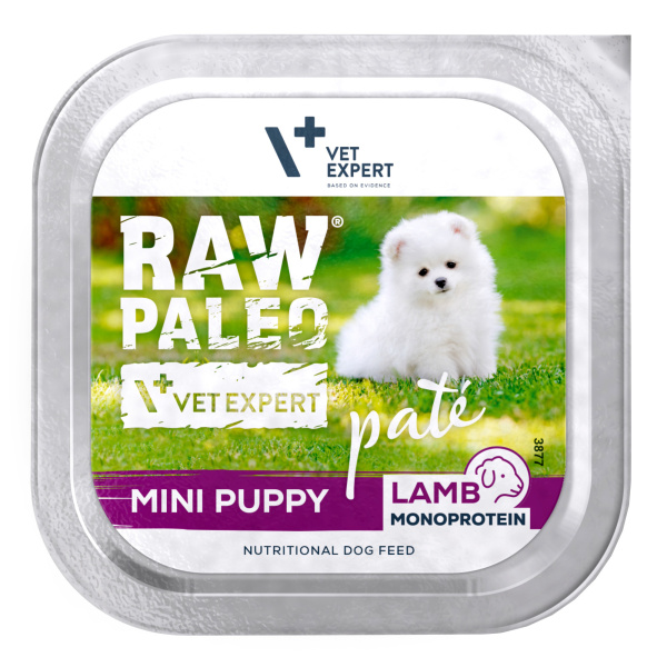 RAW PALEO LAMB PATE MINI PUPPY - mokra karma dla szczeniąt - jagnięcina 150 g