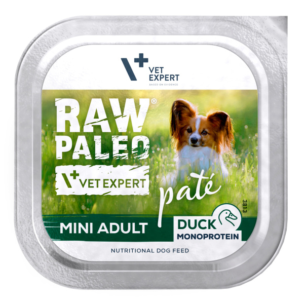 RAW PALEO DUCK PATE MINI ADULT - mokra karma dla psów dorosłych - kaczka 150 g