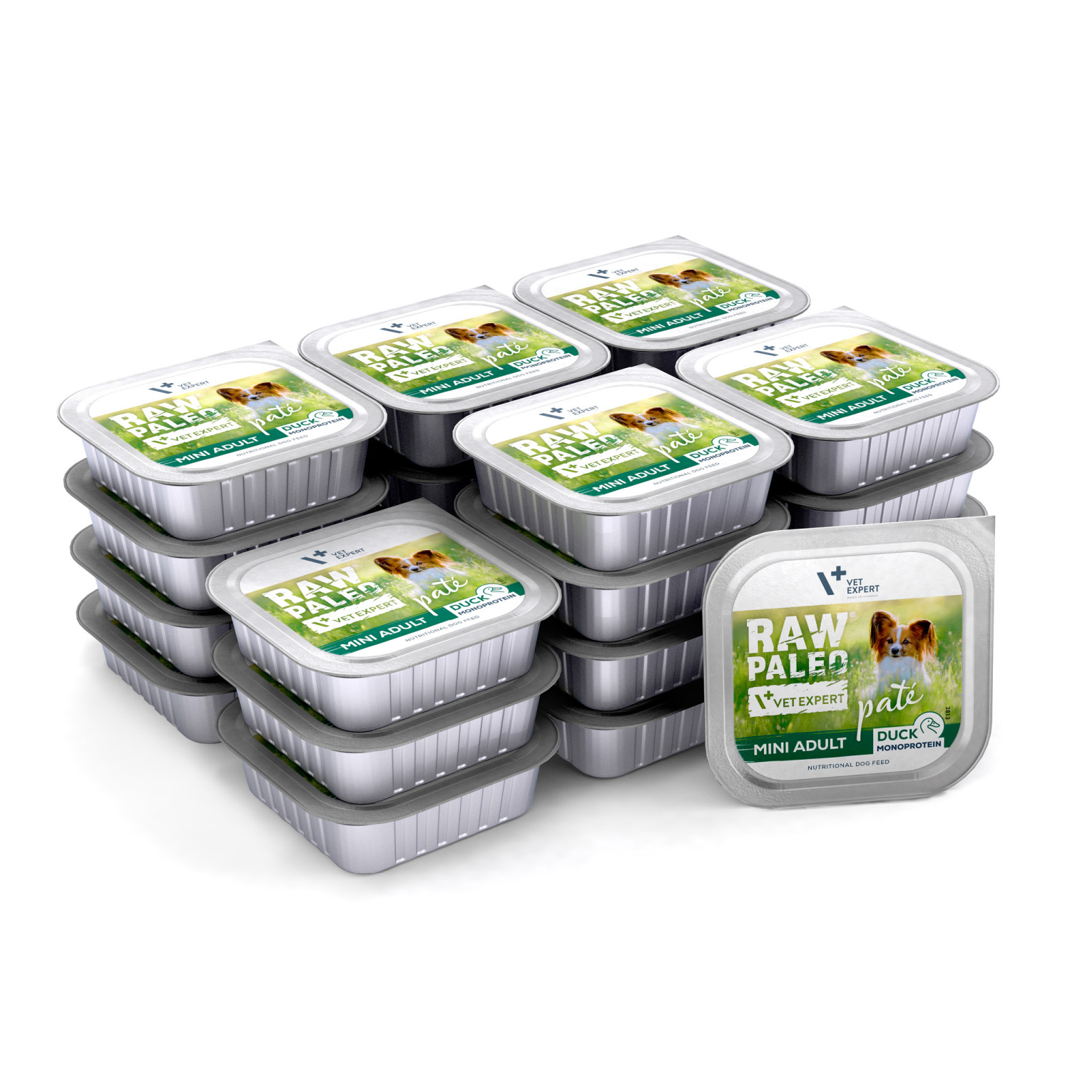 RAW PALEO DUCK PATE MINI ADULT 24x150g - mokra karma dla psów dorosłych - kaczka RAW PALEO DUCK PATE MINI ADULT 24x150g - mokra karma dla psów dorosłych - kaczka