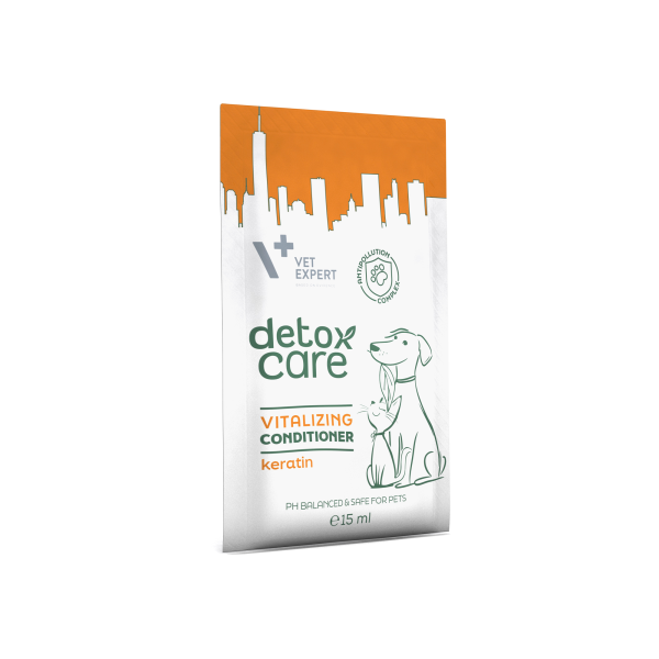 VET EXPERT Detox Care Vitalizing Conditioner - odżywka dla psa i kota, ułatwiająca rozczesywanie - próbka 15 ml