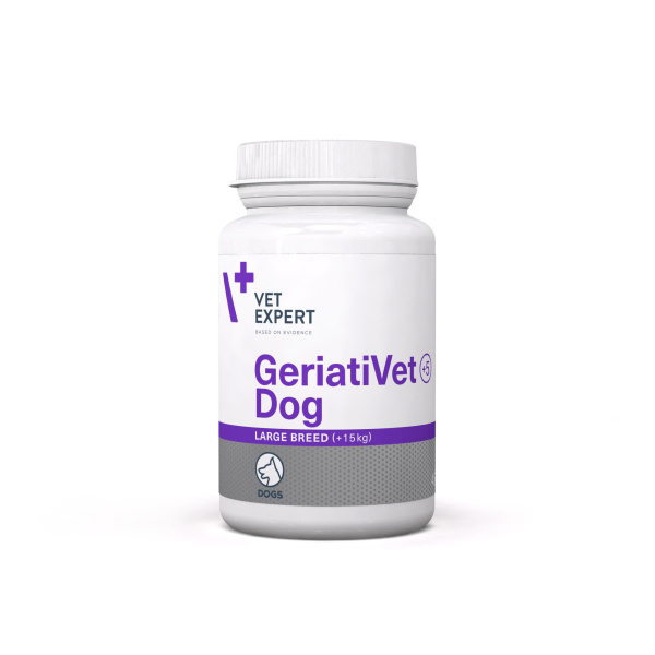 GeriatiVet Dog Large Breed - preparat wspomagający dla starszych psów dużych ras.