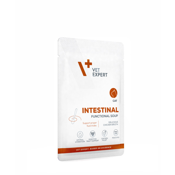 VET EXPERT FUNCTIONAL CAT SOUP INTESTINAL 40g - bulion nawadniający dla kotów z biegunką i wymiotami