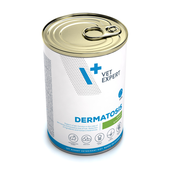 VET EXPERT DERMATOSIS RABBIT&PUMPKIN 400g  - mokra karma weterynaryjna dla psów