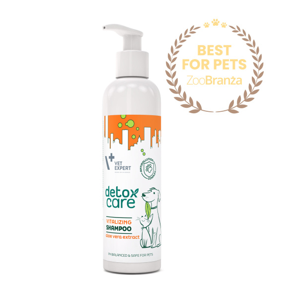 VET EXPERT Detox Care Vitalizing Shampoo - szampon dla psów i kotów, także z matową sierścią 250 ml