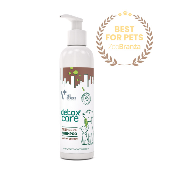 VET EXPERT Detox Care Deep Dark Shampoo - szampon dla psów i kotów o ciemnym i czarnym ubarwieniu sierści 250 ml
