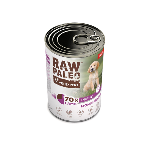 RAW PALEO PUPPY LAMB 400g - mokra karma dla szczeniąt monoproteina z jagnięciną