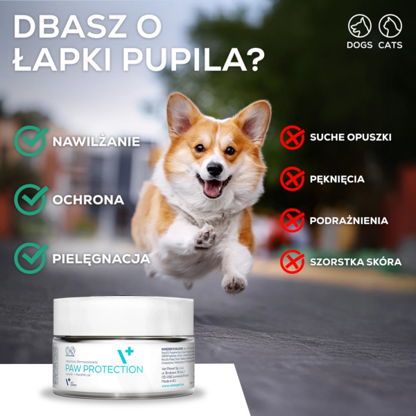 VET EXPERT PAW PROTECTION - maść ochronna do łap dla psów i kotów 75 ml