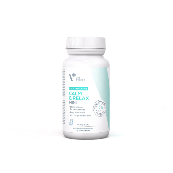VET EXPERT CALM & RELAX MINI - preparat na objawy stresu dla psów małych ras i kotów