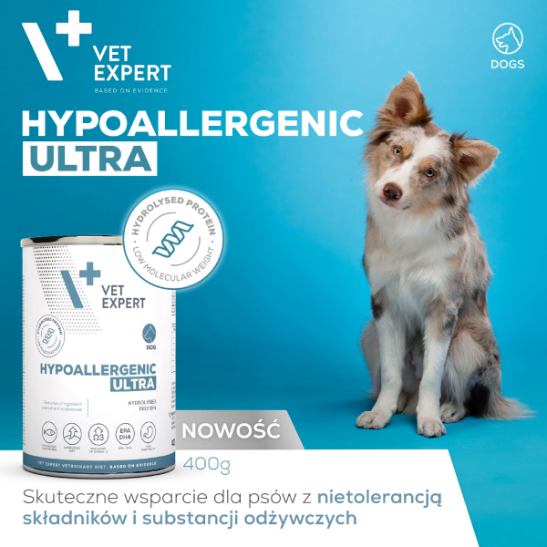 VET EXPERT HYPOALLERGENIC ULTRA WET 6x400g - mokra karma weterynaryjna dla psów