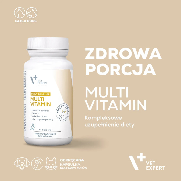VET EXPERT MULTIVITAMIN - preparat witaminowo-mineralny dla psów i kotów
