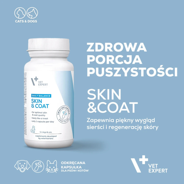 Preparat dla psa na zdrową skórę i piękną sierść