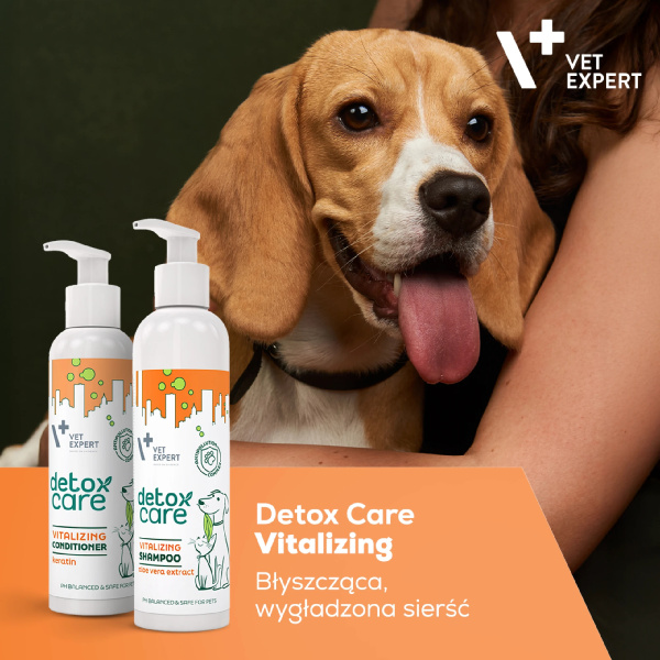 VET EXPERT Detox Care Vitalizing - zestaw witalizująco-ochronny - szampon i odżywka