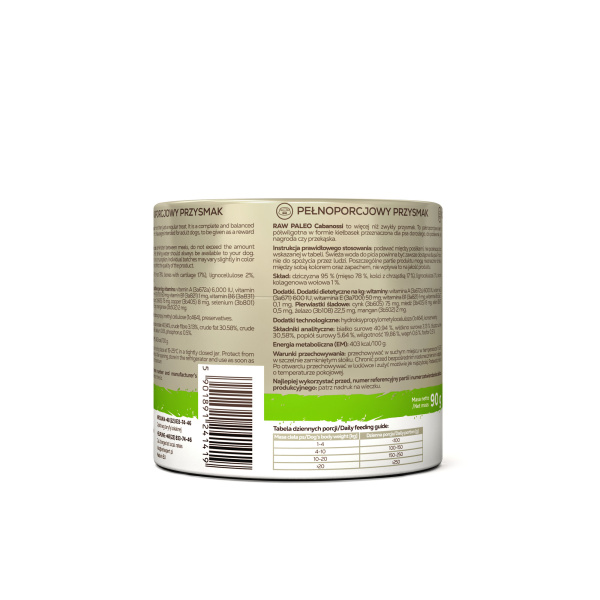 RAW PALEO Cabanossi Game Medium Large 90g - pełnoporcjowy naturalny przysmak w formie kiełbaski dla psa