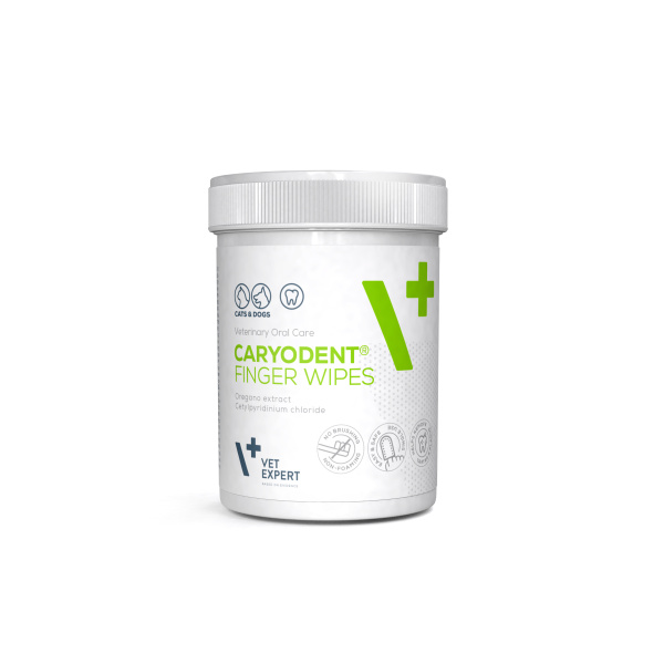 VET EXPERT CARYODENT® FINGER WIPES - czyściki do zębów dla psa i kota 50 szt.