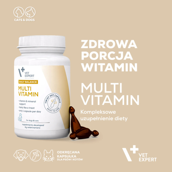 VET EXPERT MULTIVITAMIN - preparat witaminowo-mineralny dla psów i kotów