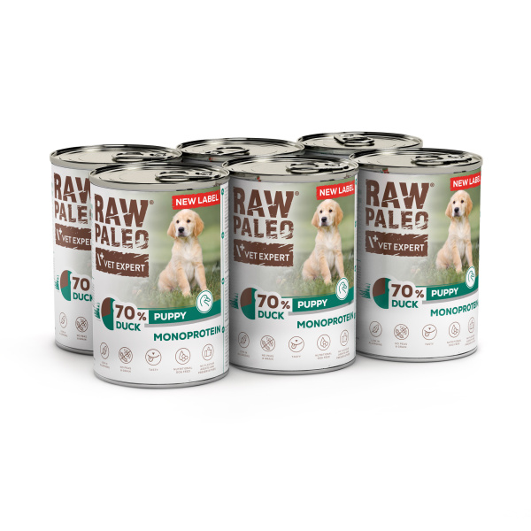 RAW PALEO PUPPY DUCK 6x400g...