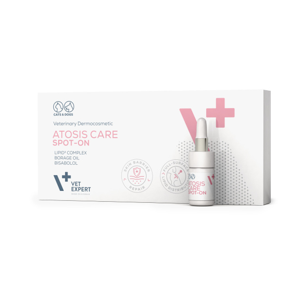VET EXPERT ATOSIS CARE SPOT-ON - specjalistyczny preparat do stosowania miejscowego dla psów i kotów ze skórą skłonną do atopii