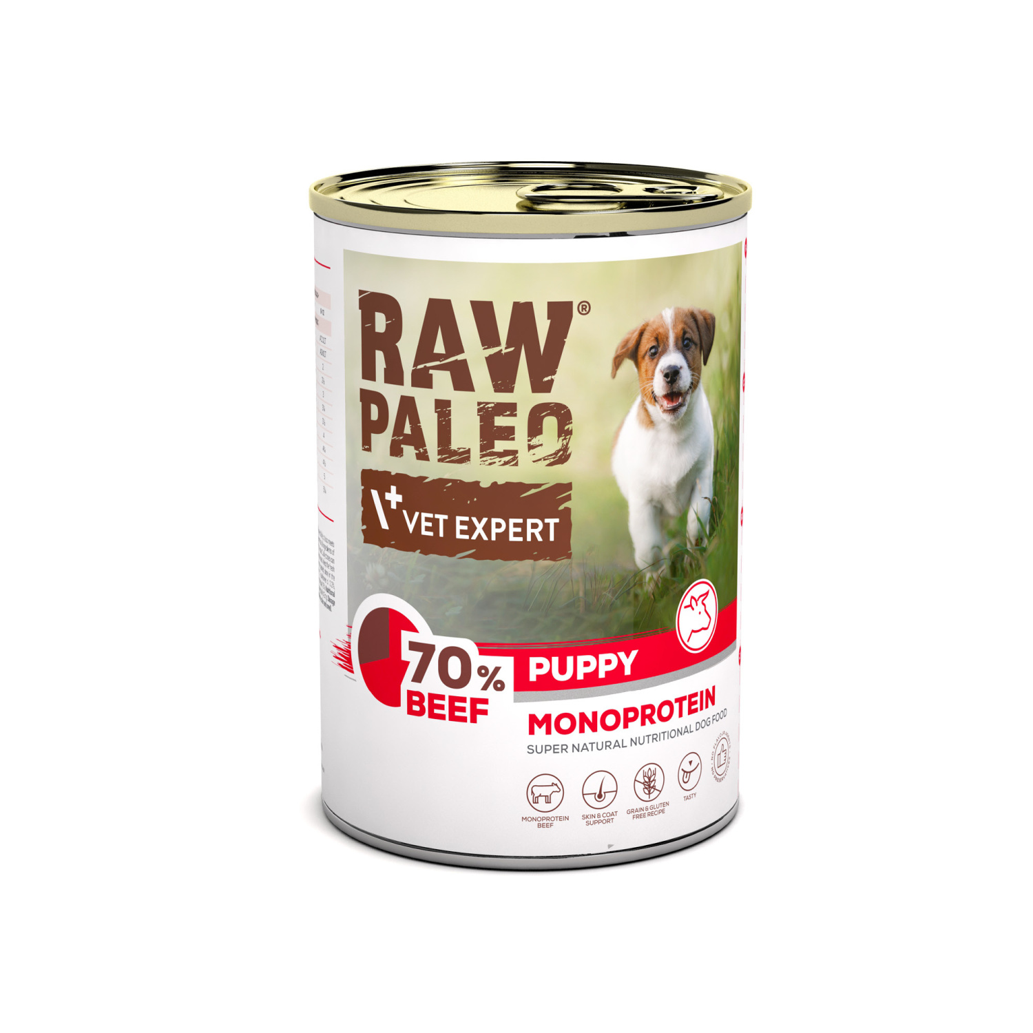 RAW PALEO PUPPY BEEF 400g - mokra karma dla szczeniąt monoproteina z wołowiną