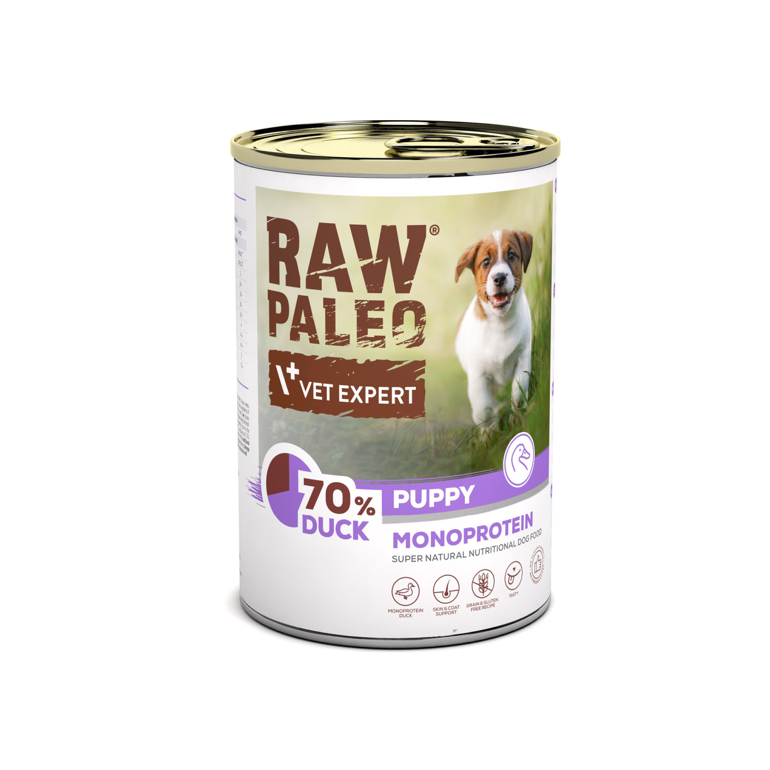 RAW PALEO PUPPY DUCK 400g - mokra karma dla szczeniąt monoproteina z kaczką