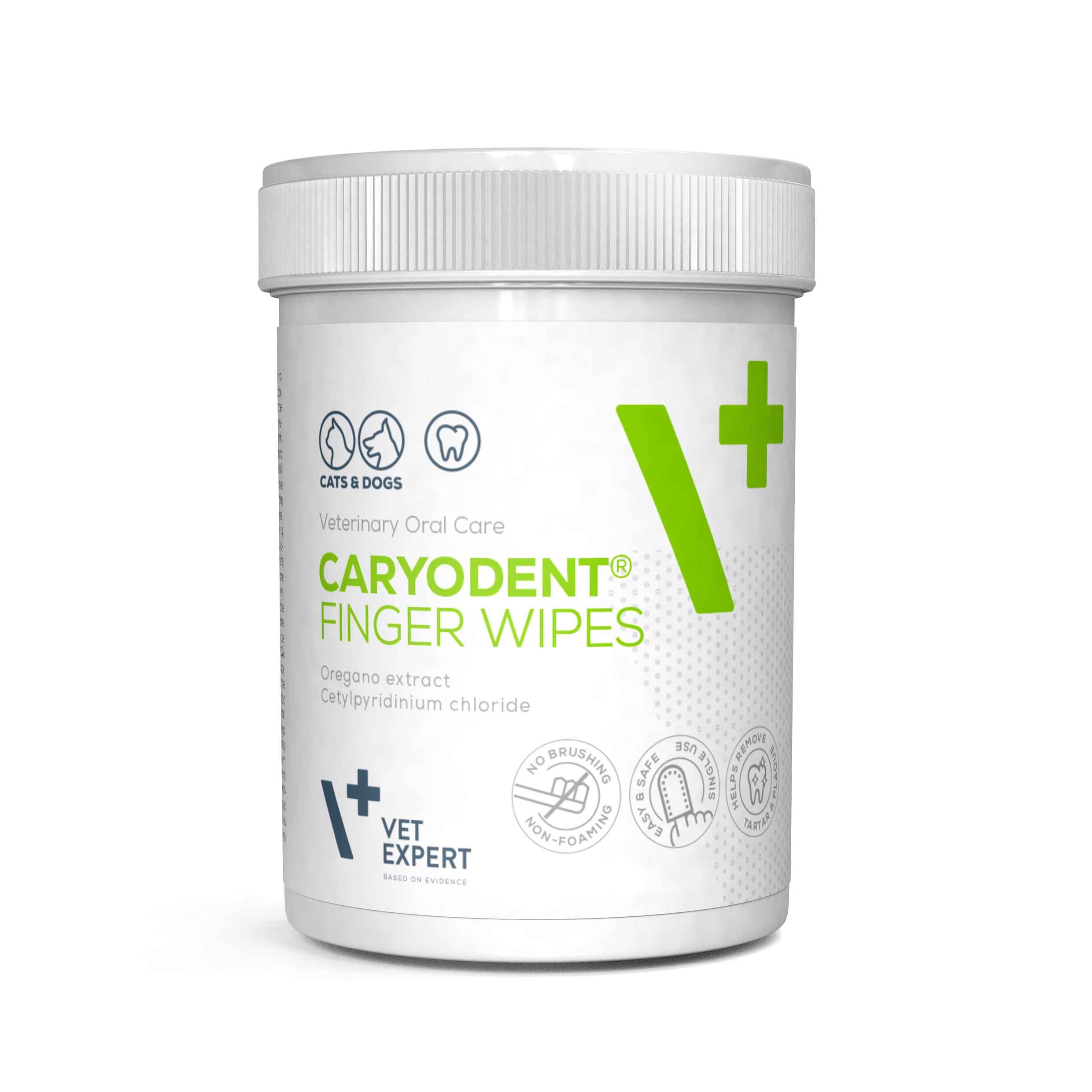 VET EXPERT CARYODENT® FINGER WIPES - czyściki do zębów dla psa i kota 50 szt.