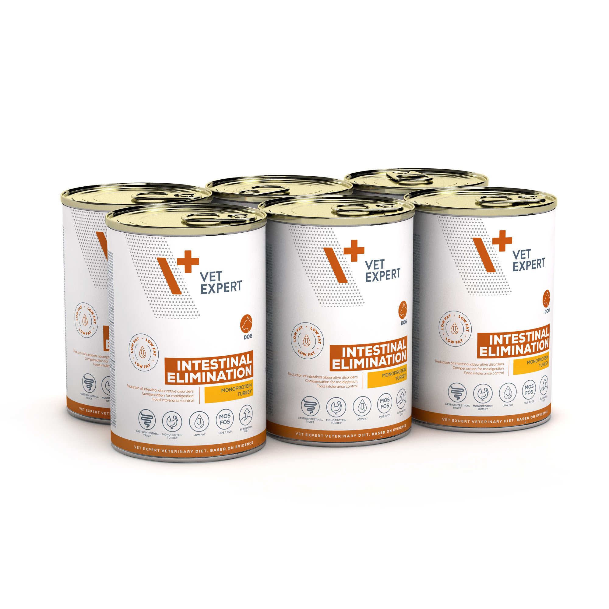 VET EXPERT INTESTINAL ELIMINATION LOW FAT 6x400g – lekkostrawna mokra karma weterynaryjna dla psów z zaburzeniami trawiennymi
