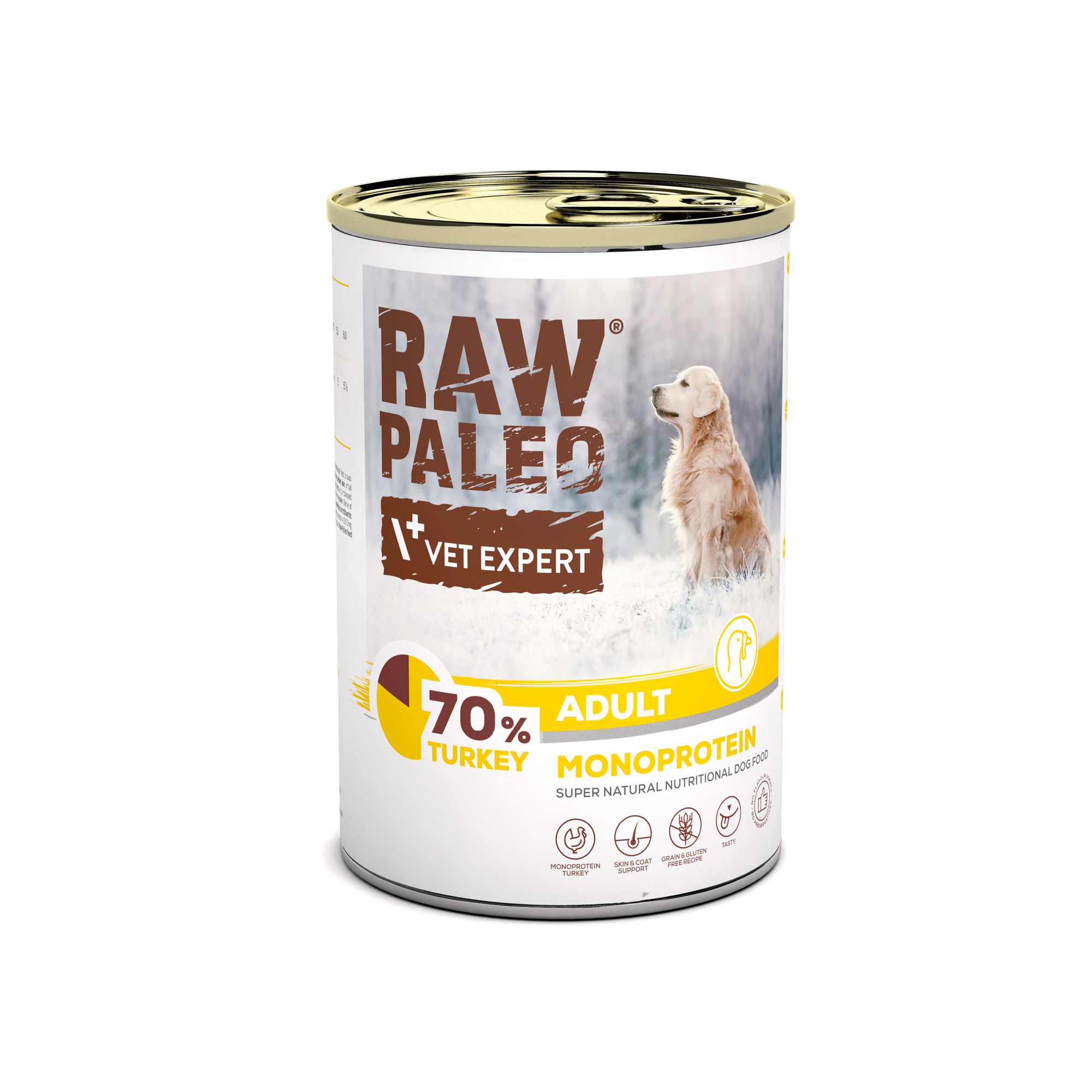 RAW PALEO ADULT DOG TURKEY 400g - mokra karma dla psów dorosłych monoproteina z indykiem