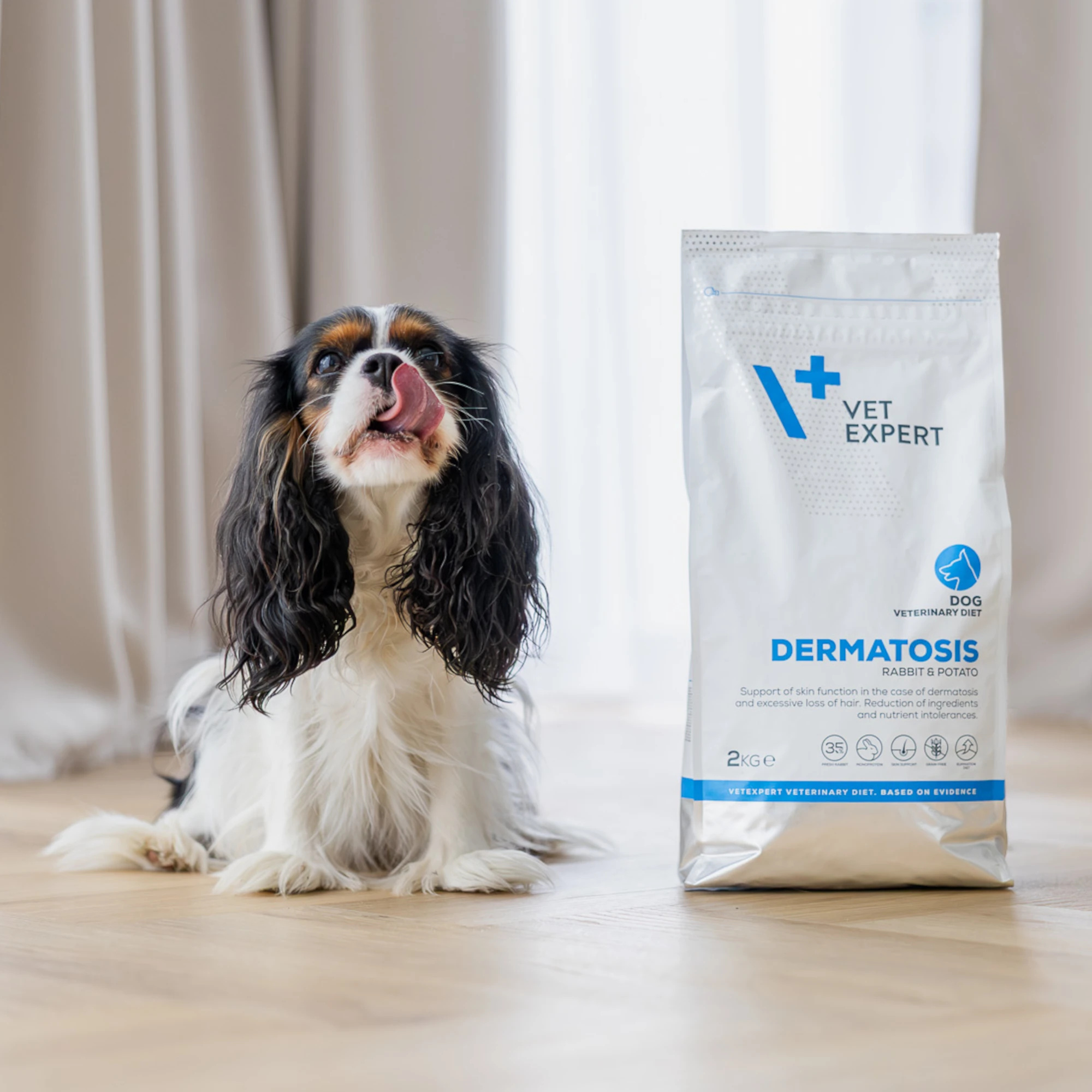 VET EXPERT DERMATOSIS DOG RABBIT & POTATO - sucha karma weterynaryjna dla psów