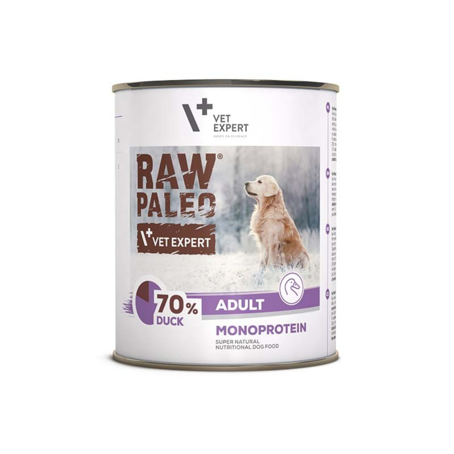 RAW PALEO ADULT DOG DUCK 800g - mokra karma dla psów dorosłych monoproteina z kaczką