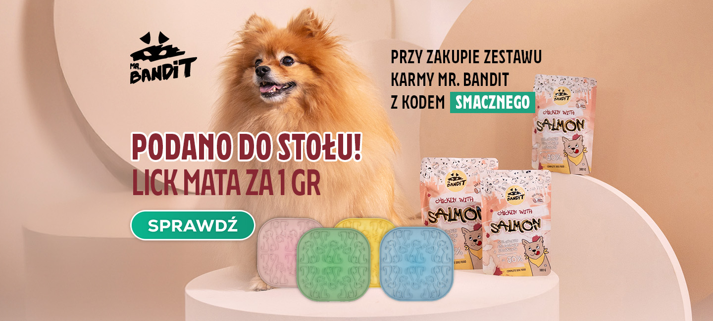 Lick mata za 1 gr przy zakupie karmy MR. BANDIT