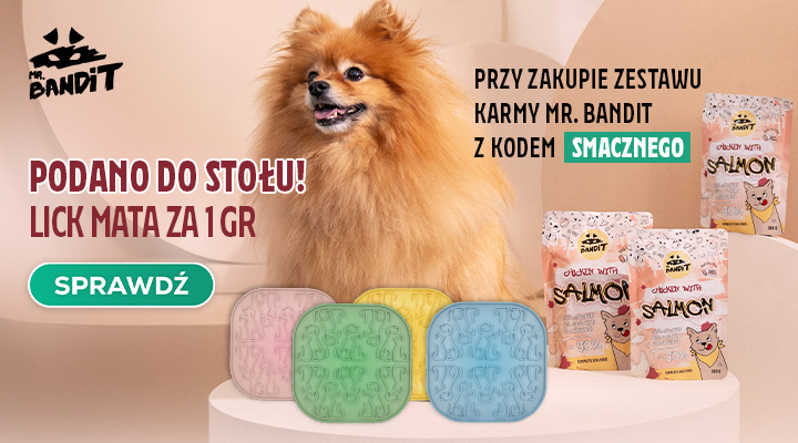Lick mata za 1 gr przy zakupie karmy MR. BANDIT